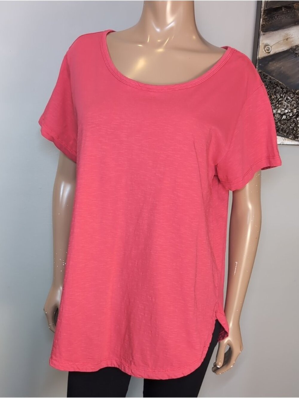 Orientique Naturally Australian Organic Cotton Short Sleeve Tee Coral Pink Large - Picture 10 of 10